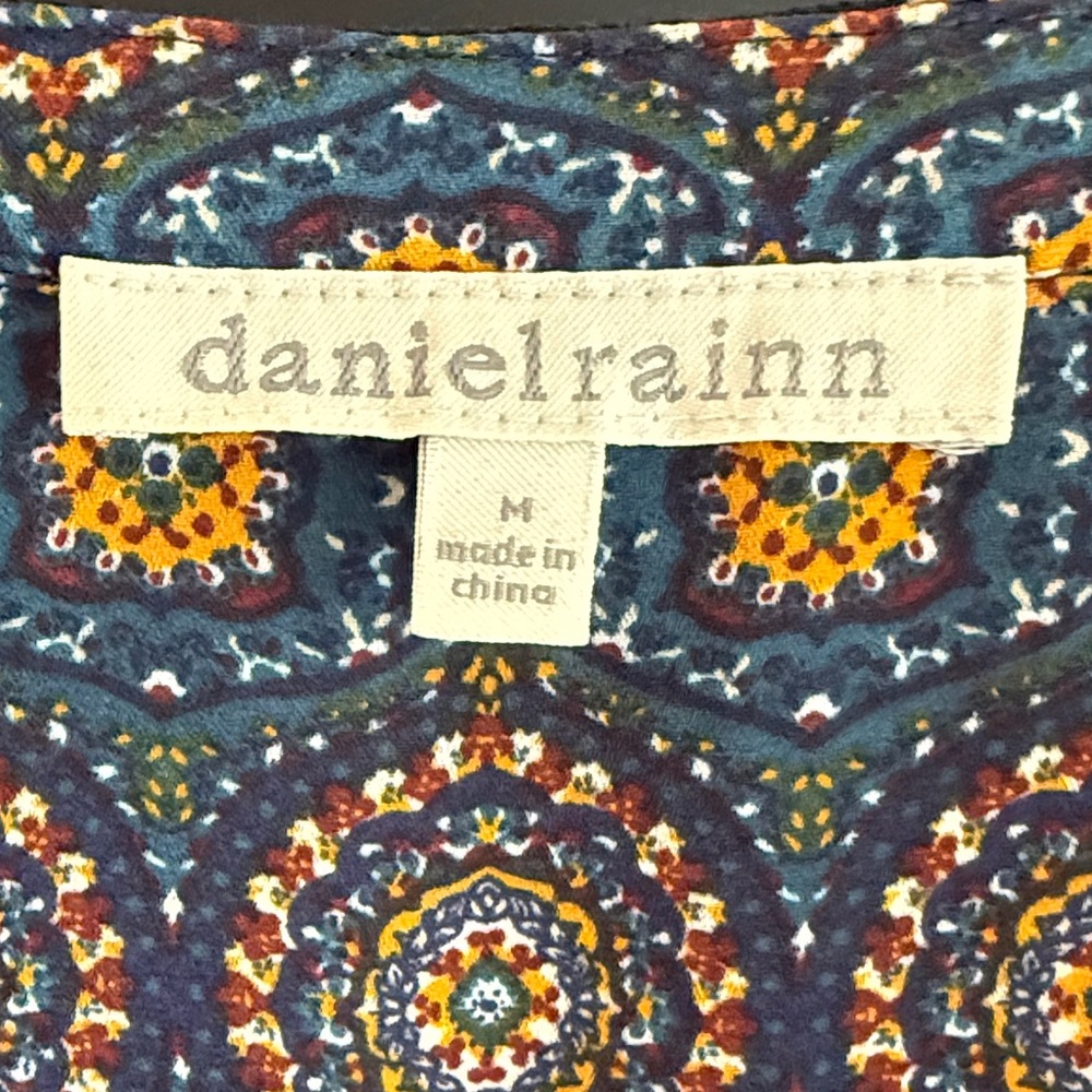 Daniel Rainn Navy and Gold Long Sleeve Dress - Picture 2 of 3